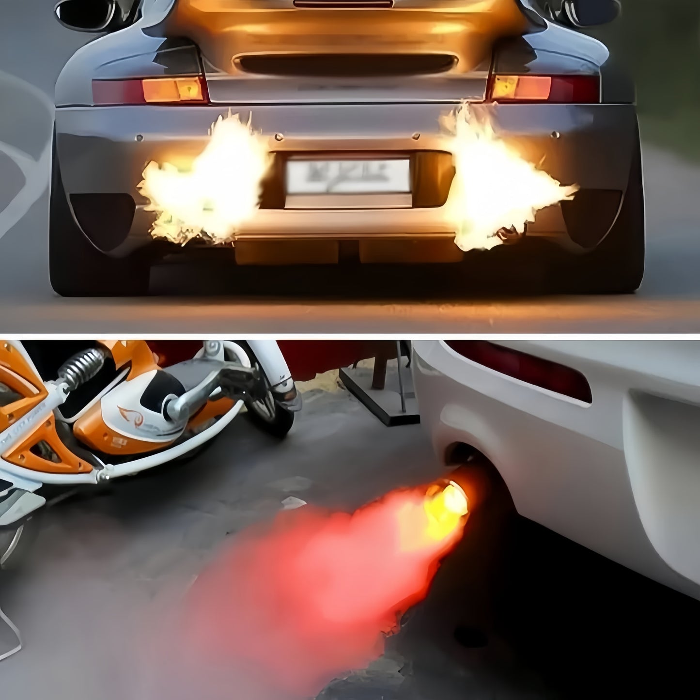Flame Kit for Car Exhaust - For Car Motorcycle Truck ATV Scooter with Gasoline Engine