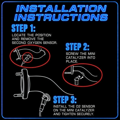 Mini Catalizador O2 Sensor Spacer CEL FIX P0420/P0042/P0430 Code Universal (45 Degree) - Mini Catalizador®
