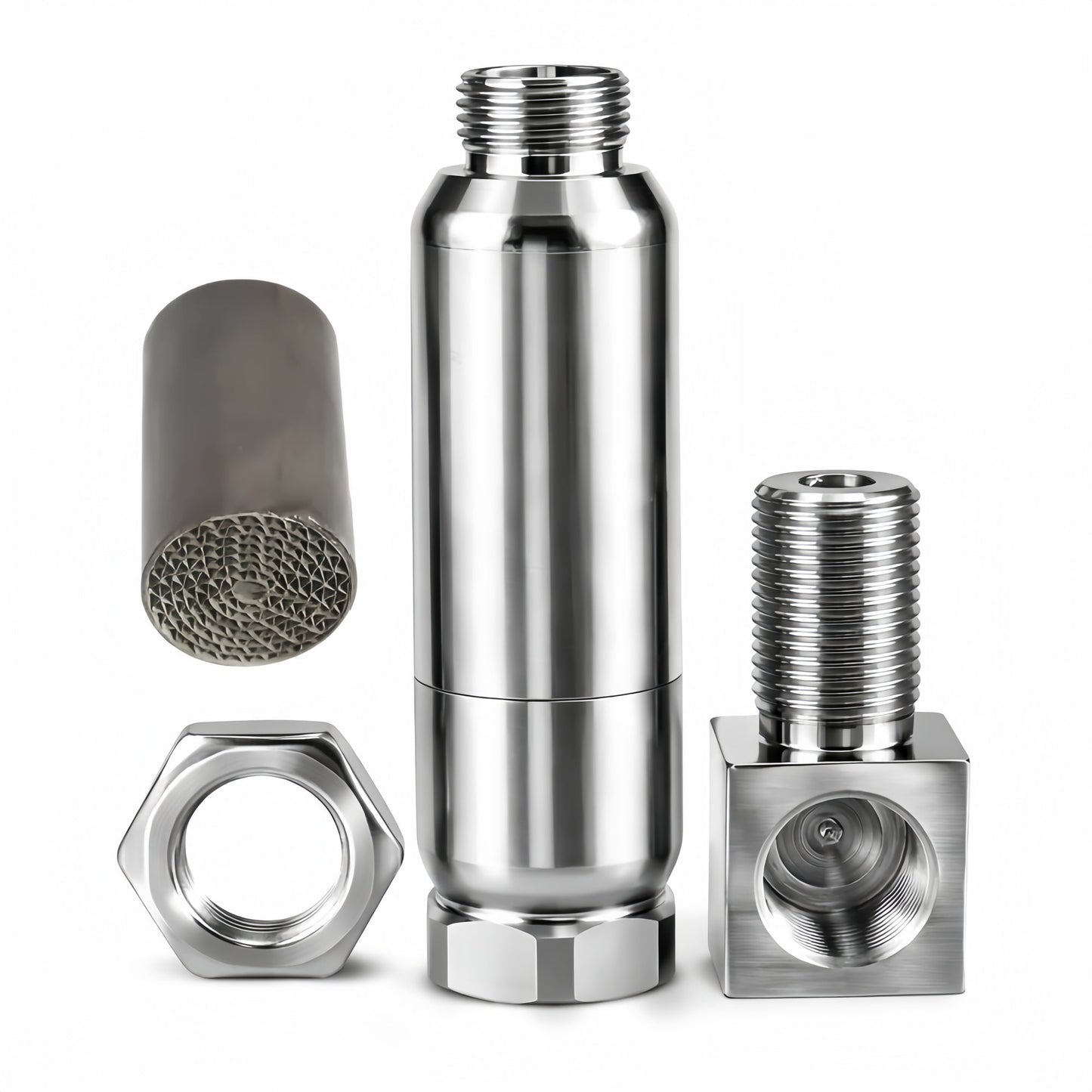 Mini Catalizador O2 Sensor Spacer CEL FIX P0420/P0042/P0430 Code Universal (90 Degree Pro) - Mini Catalizador®