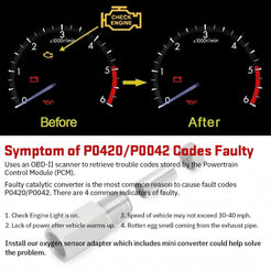 Mini Catalizador O2 Sensor Spacer CEL FIX P0420/P0042/P0430 Code Unive