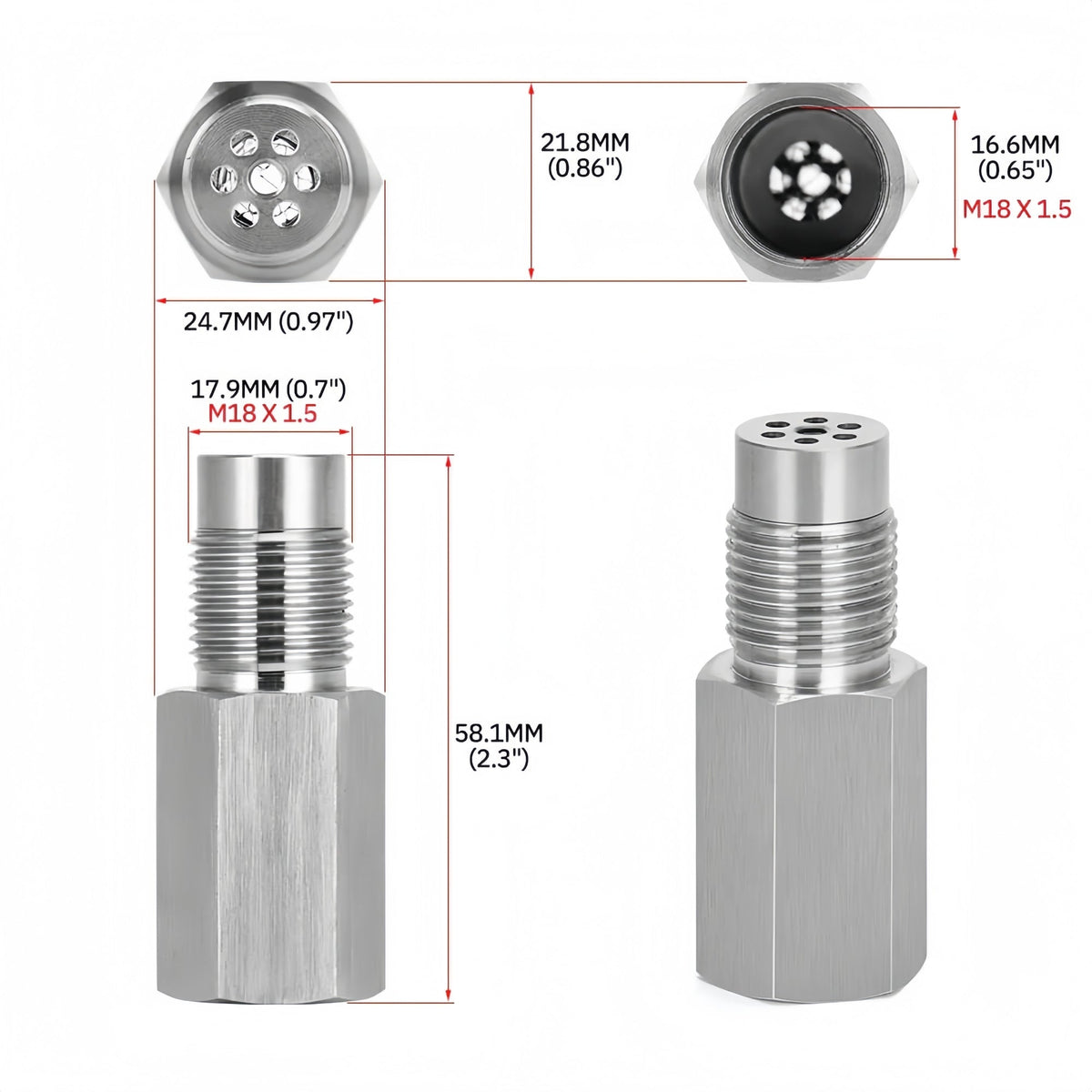 Mini Catalizador O2 Sensor Spacer CEL FIX P0420/P0042/P0430 Code Unive ...