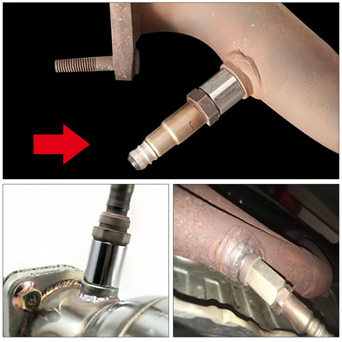 O2 Sensor Spacer Golf R Mini Catalizador O2 Sensor Spacer CEL FIX P0420/P0042/P0430 Code Unive ...